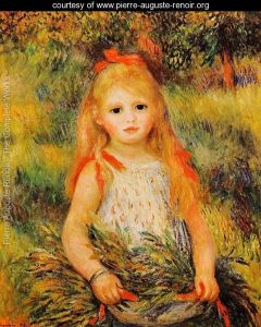 Little-Girl-With-A-Spray-Of-Flowers